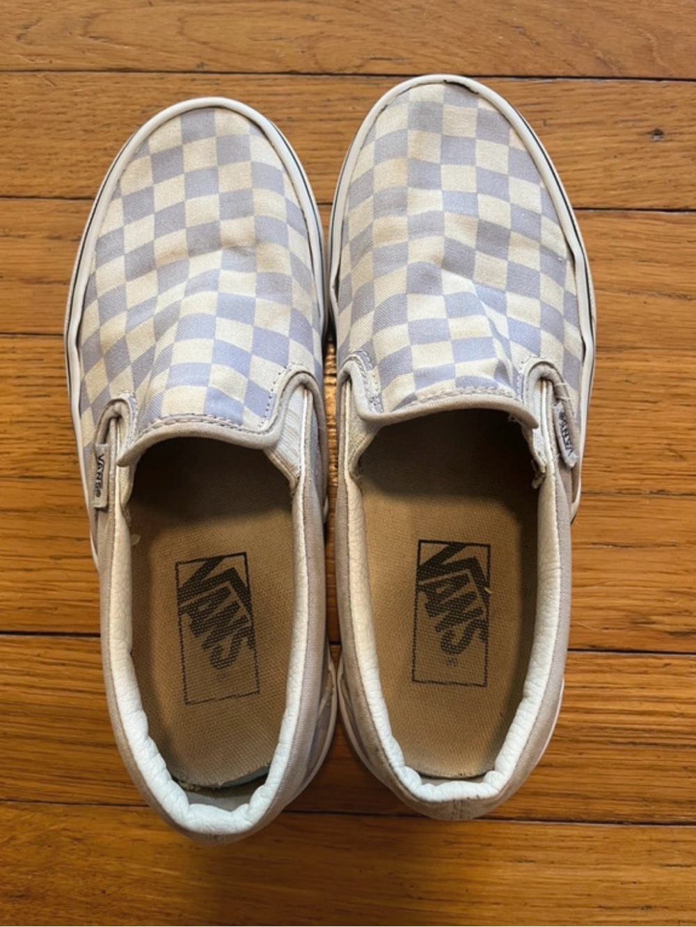 Vans Slip-On Checkerboard Sneakers - Light purple & Cream - Picture 3 of 11
